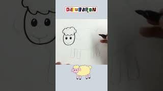 Dibujando una oveja facil para niños  Dibujos faciles [upl. by Waine]