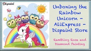 Unboxing Large Drill Trays and Rainbow Unicorn Diamond Painting [upl. by Nuri]