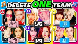 SM vs YG vs JYP 🔥 Delete One Team  Kpop Quiz Challenge 2024  KMusic Quiz [upl. by Lisha]