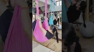 Elevate Your Mind and Body with Aerial Yoga  aerialyoga  Evergreen Fitness Centre [upl. by Hedley536]