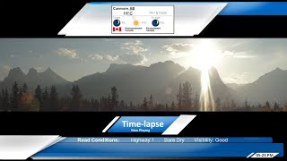 Canmore Alberta  Live  Timelapse  Three Sisters Lawrence Grassi and EEOR [upl. by Ronyar643]