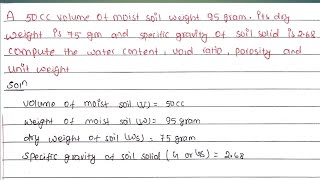 Soil mechanics chapter 2 numerical POU physical and index properties [upl. by Enirual]