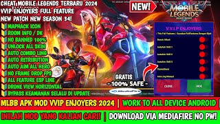 CHEAT ML TERBARU 2024  MOD APK VVIP ENJOYERS MLBB  UNLOCK ALL SKIN MOBILE LEGENDS [upl. by Bruce625]