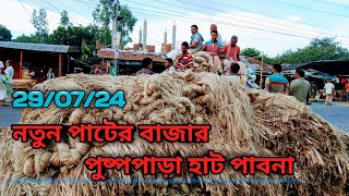 29 July 2024 পাটের বাজার দর আজকের নতুন পাটের বাজার  jute market price rates in pabna Bangladesh [upl. by Nosyarg]