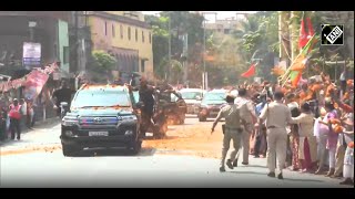 Spontaneous 12 km Roadshow Welcomes PM Modi in Barasat  News9 [upl. by Igiul820]