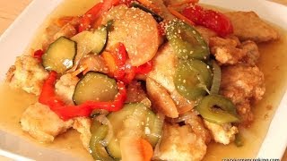 SWEET AND SOUR CHICKEN TANG SU YUK 탕수육  CRAZY KOREAN COOKING [upl. by Nailluj]