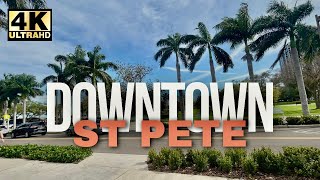 Exploring the St Pete Pier and Downtown St Petersburg Florida Walking Tour 4K [upl. by Wyler431]