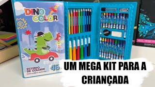 TESTEI UM KIT INFANTIL DE ARTES DE 48 PEÇAS  SERÁ QUE É BOM  VALE A PENA COMPRAR ESSE MEGA KIT [upl. by Lewendal841]