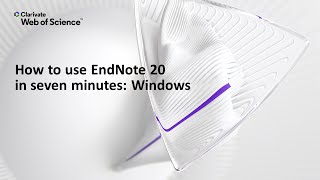 How to use EndNote 20 in seven minutes Windows [upl. by Niatsirk]