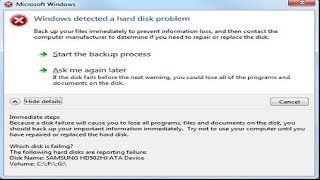 Fix Windows detected a hard disk problem  Also Hide in Win 7  881 10 [upl. by Dolph]