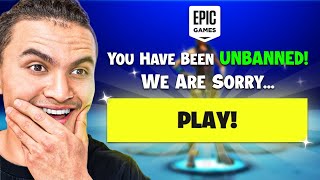 Epic UNBANNED Me amp Put Me in Fortnite [upl. by Swayne]