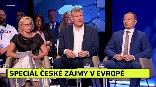 Ukrajina migrace i nová Komise Sledujte speciál České zájmy v Evropě se sedmi europoslanci [upl. by Enelaj677]