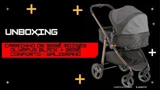 Unboxing  Carrinho De Bebê Moisés Olympus Black  Bebê Conforto  Galzerano [upl. by Lledyr693]