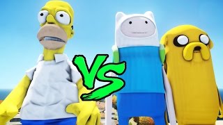 Homer Simpson VS Finn amp Jake  GREAT BATTLE [upl. by Anival164]