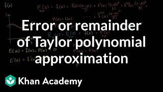 Taylor polynomial remainder part 1  Series  AP Calculus BC  Khan Academy [upl. by Carnes]