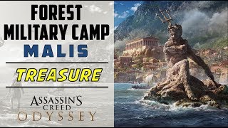 Forest Military Camp Malis  Loot Treasure Location  ASSASSINS CREED ODYSSEY [upl. by Allekim]