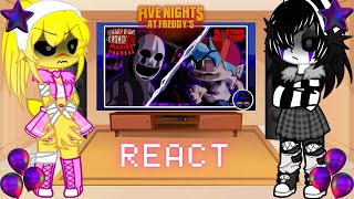 FNAF Girls Kids React  FNF FNAF All Stars  Gacha Nebula [upl. by Marelya]