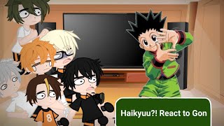 Haikyuu React to Gon Freecs  Crossover Sibling AU  40 Yamaguchi amp Gon H×H x MHA [upl. by Quinton]