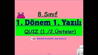 LGS İngilizce 8 Sınıf 1 Dönem 1Yazılı [upl. by Bailey]