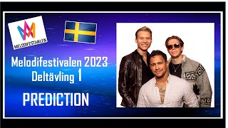 Melodifestivalen 2023  PREDICTION  Deltävling 1  Top 7  With Comments [upl. by Alimac175]