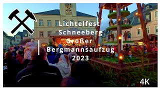 Große Bergparade Lichtelfest Schneeberg 2023 [upl. by Yblehs]