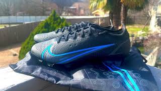 Unboxing Nike Mercurial Vapor 14 EliteBlackBlue [upl. by Lindholm610]