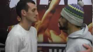 DERRY MATHEWS v CURTIS WOODHOUSE  HEAD TO HEAD  FINAL PRESS CONFERENCE FOR WAR [upl. by Ateikan]