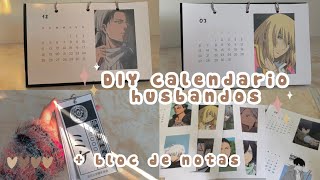 DIY  Cómo hacer un calendario🤎🤍  pdf descargable y bloc de notas kakegurui [upl. by Llevol]