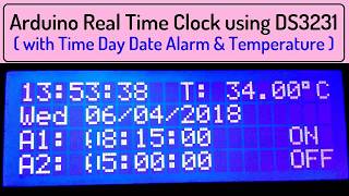 DS3231 Tutorial  Real Time Clock with Alarm amp Temperature Monitor using Arduino [upl. by Aldis]