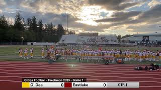 O’Dea Football  Freshman 2023  Game 1 vs Eastlake [upl. by Aronek]