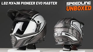 LS2 MX436 Pioneer Evo Master Mat Black  Speedline [upl. by Annayram]