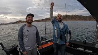 Lake Berryessa Fall Trolling with Downriggers and Learning Leadcore Plus Planer Boards [upl. by Anayet]