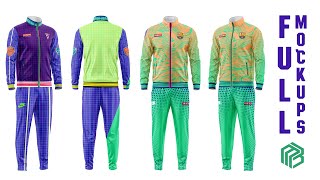 TRACKSUIT MOCKUP 4 VIEWS EASY TO USE PSD MOCKUP [upl. by Nnaik702]