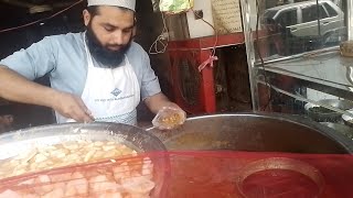 Ultimate Chole Kulche Making  Peshawari Best Chole Kulche  Peshawar Street Food [upl. by Ahsekin294]