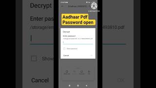 Aadhaar Pdf Password Kaise pta kare aadharcard uidai pdf [upl. by Lynde]