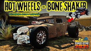 Hot Wheels  Bone Shaker NO FERRO VELHO CUSTOMIZADO MOTOR E SUSPENSÃO carmechanicsimulator2021 [upl. by Hinman]