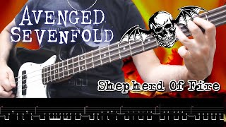 Avenged Sevenfold  Shepherd Of Fire Bass Cover  TABS [upl. by Aznecniv]