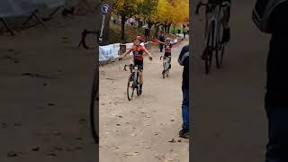 arrivée U15 CX Belmont de la Loire win doubles cycling arrived bike [upl. by Lednor]