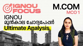 Previous Year Question Paper Analysis  IGNOU MCom  MCO 1  Keralas No1 IGNOU Coaching Platform [upl. by Oicinoid]