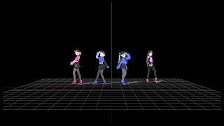 MMD PaⅢSENSATION mirrored dance practice ver  Vivid BAD SQUAD [upl. by Nibram352]