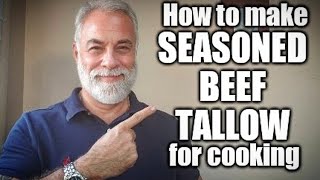 Carnivore life How to make seasoned beef tallow for cooking [upl. by Aber]