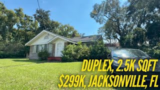 6bed 3bath 25k sqft duplex 299k offmarket in Jacksonville FL [upl. by Kasey]