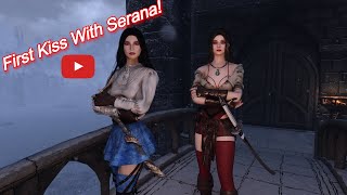 Serana First Kiss in the Balcony Animation SDA  Skyrim [upl. by Airyt]