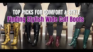 Stylish amp Comfortable Wide Calf Boots Haul for Curvy Women [upl. by Sosthena]