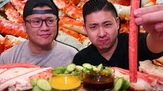 KING CRAB VS IMITATION CRAB SEAFOOD BOIL MUKBANG [upl. by Mathur947]