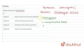 Mode of action of Novobiocin is [upl. by Worra]