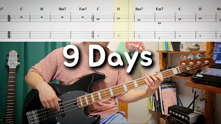 9 Days  RIIZE라이즈 베이스 기타연주  베이스 타브악보 Bass TAB [upl. by Genia]