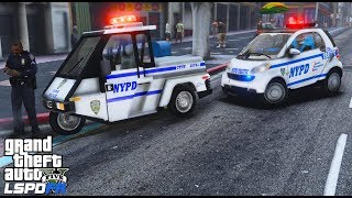 GTA 5 LSPDFR 555  NYPD Mini Sized Parking Enforcement  Go 4 Police Interceptor amp Smart Car [upl. by Auqeenahs]