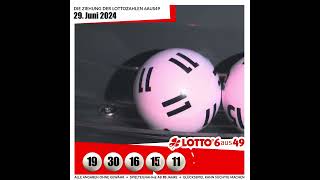 LOTTO 6aus49Gewinnzahlen von Samstag 29062024 [upl. by Libb]