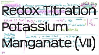 Redox Titration Calculations with Potassium Manganate VII  ALevel Chemistry [upl. by Sudderth397]